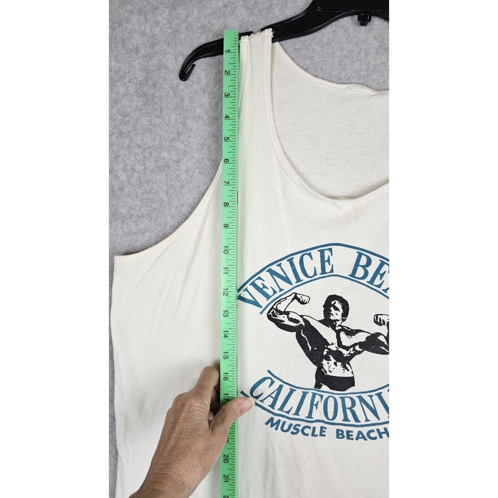 Y2K Venice Beach California Tank Top Muscle Bodybuilding Size XL Arnold Schwarz - Picture 3 of 11